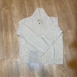 J. Crew Men's Shawl Collar Sweater in Beige, size XXL